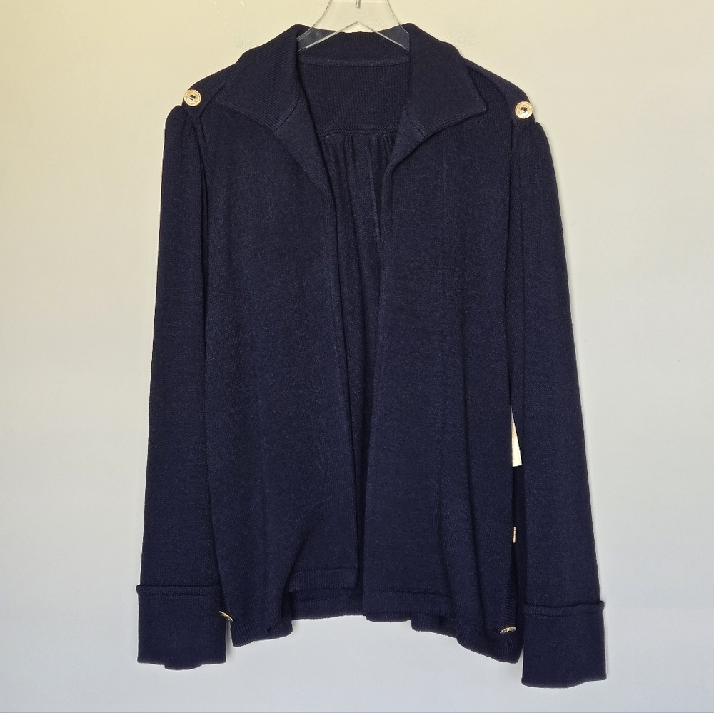 Vintage St. John Santana Knit Open Front Pocket Cardigan Sweater 8 - Picture 14 of 14